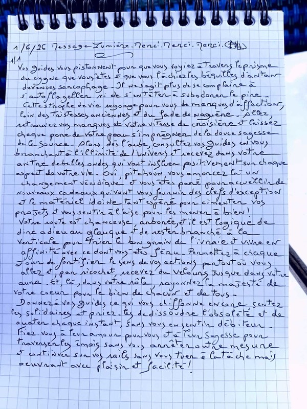 Messages du 1er au 3 Août 2026 - Manuscrits de l'Eau vive